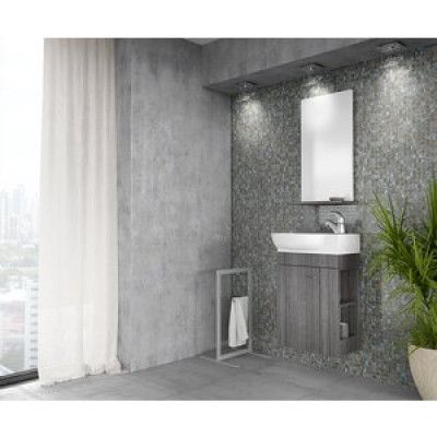 Badrumsmöbler Minimo - Mörkgrå Ekimitation