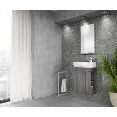 Badrumsmöbler Minimo - Mörkgrå Ekimitation