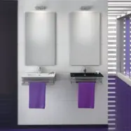 Badrumsmöbler Polyrail 40 - Porslin med spegel - Badrumspaket, Badrumsmöbler