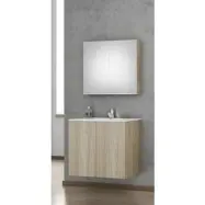 Badrumsmöbler Primo 75 - Wood Cut-färgat med spegel