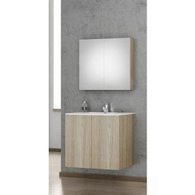 Badrumsmöbler Primo 75 - Wood Cut-färgat med spegel