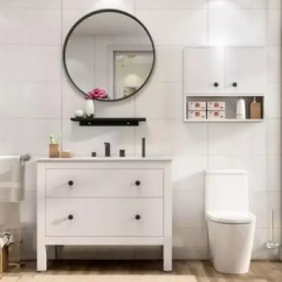 Badrumsmöbler Rom - Vit