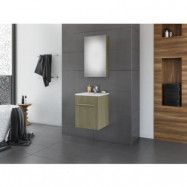 Badrumsmöbler Snap 40 - Sandfärgat med spegel - Badrumspaket, Badrumsmöbler