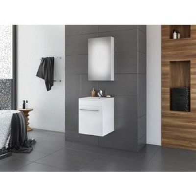Badrumsmöbler Snap 40 - Vitt med spegel