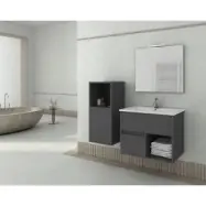 Badrumsmöbler Sorrento - Grafitfärgat set