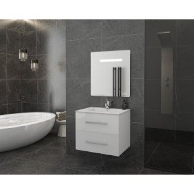 Badrumsmöbler Torino 60 - Vitt med spegel