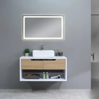 Badrumsmöbler Pigeon - Vit & Trä