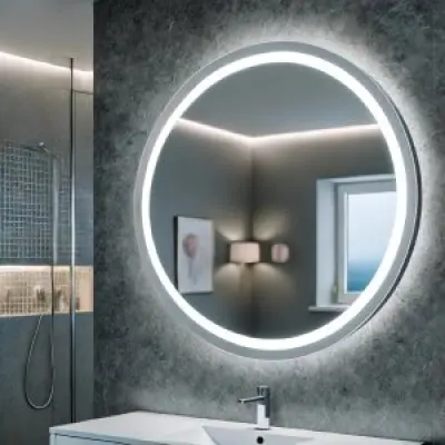 Rund spegel Venus med LED-belysning - 60 cm