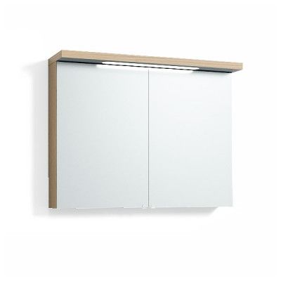 Spegelskåp Svedbergs Top-Line 100 Ljus Ek med Jordfelsbrytare