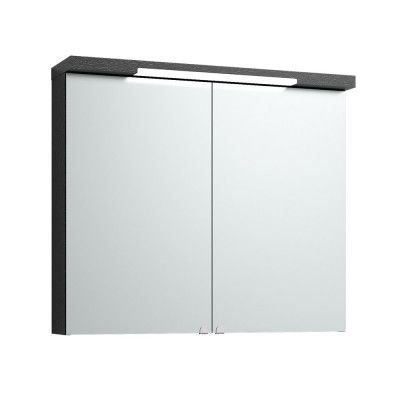 Spegelskåp Svedbergs Top-Line 100 Svartbetsad Ek LED