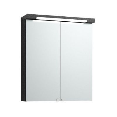 Spegelskåp Svedbergs Top-Line 60 Svartbetsad Ek LED