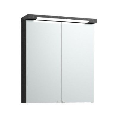 Spegelskåp Svedbergs Top-Line 80 Svartbetsad Ek LED med Jordfelsbrytare