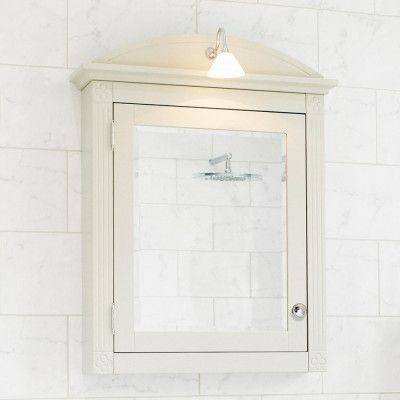 Spegelskåp Vedum Louis Varmgrå med Lampett med Uttag