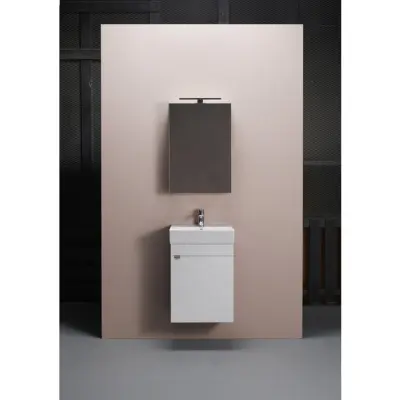 BADRUMSMÖBEL GO 450 SVART MED SPEGELSKÅP | Beijerbygg Byggmaterial