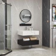 Badrumspaket 80cm | Tvättställ i marmorerad komposit