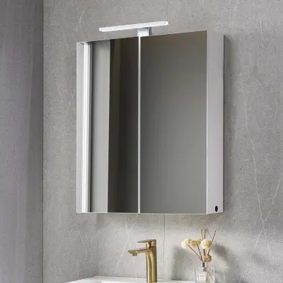 Spegelskåp 60x70cm | LED-belysning och dubbla speglar