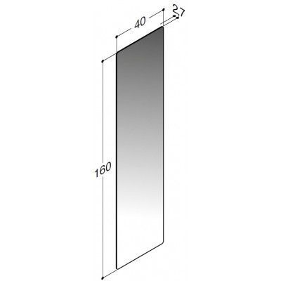 Dansani Spegel 40x160 m Rundade Hörn