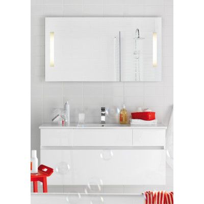 HAFA EAST 1200DD KOMPL M SPEGELSKÅP VIT HÖGBLANK