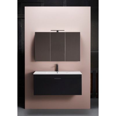 HAFA GO 1000 KOMPL M SPEGELSKÅP  SVART