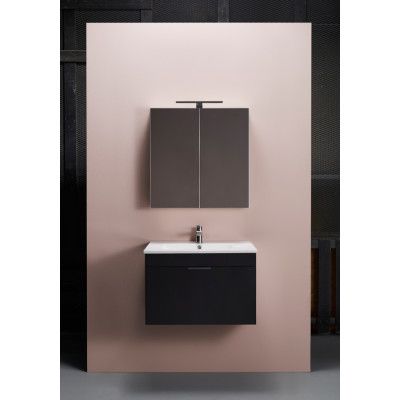 HAFA GO 600 KOMPL M SPEGELSKÅP  SVART