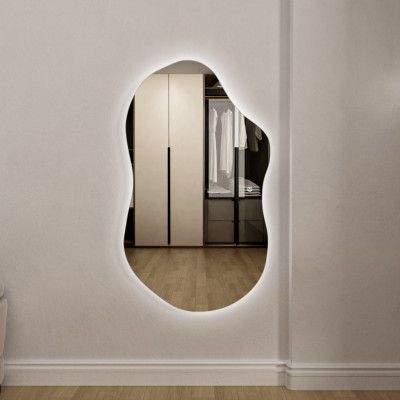 Helkroppsspegel | 120x70cm | Vägghängd | LED-belysning med dimmer | Fiona