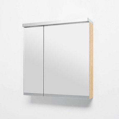 Spegelskåp IDO Glow 600 Ljus ek, Vänster sida, Ljus ek