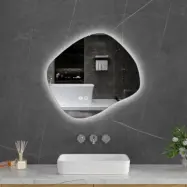 LED-spegel 60x55 cm | Anti-Fog | Högkvalitativ kopparfri spegel | Lyfco