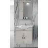 Möbelpaket Alba 65 beige med spegelskåp