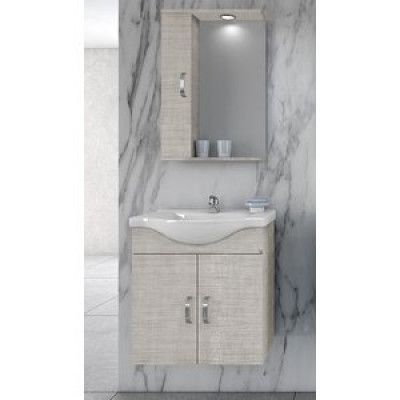 Möbelpaket Alba 65 beige med spegelskåp