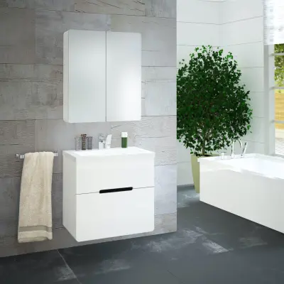 Möbelpaket Arredo Soft 60 Vit Högblank