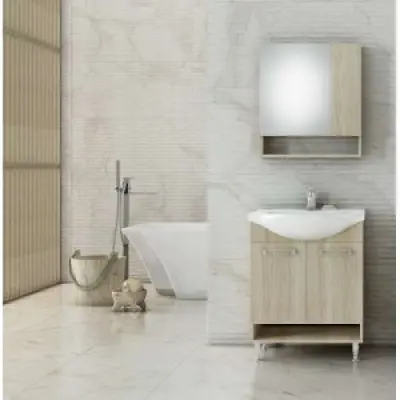 Badrumsmöbel med spegelskåp