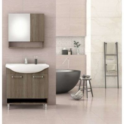 Möbelpaket Dolphin 75 - Kraft Wood med spegelskåp