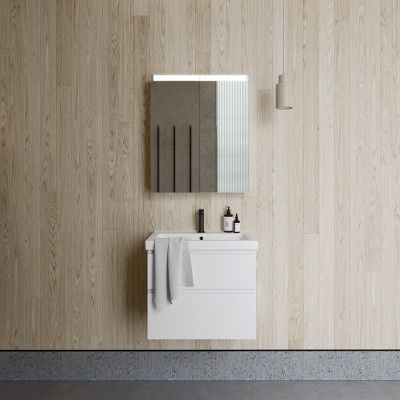 Möbelpaket INR Viskan Grip 60 med Tvättställ och Spegelskåp