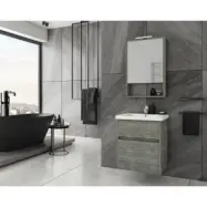 Badrumsmöbler Instinct - Grå ek