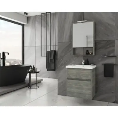 Badrumsmöbler Instinct - Grå ek