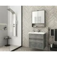 Möbelpaket Instinct 65 - Smoked Oak med spegelskåp