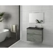 Badrumsmöbler Instinct 80 - Smoked Oak med spegel