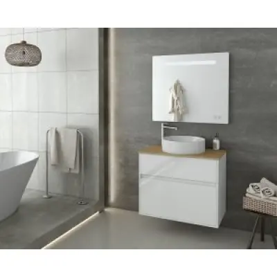 Badrumsmöbler Instinct 80 - Vitt med spegelskåp