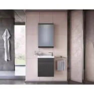 Möbelpaket Iris 45 grå med spegelskåp