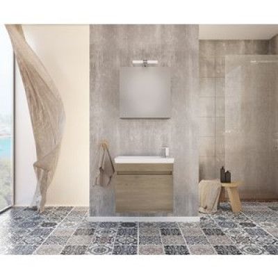 Badrumsmöbler Luxus 60 cm - Ljus träimitation