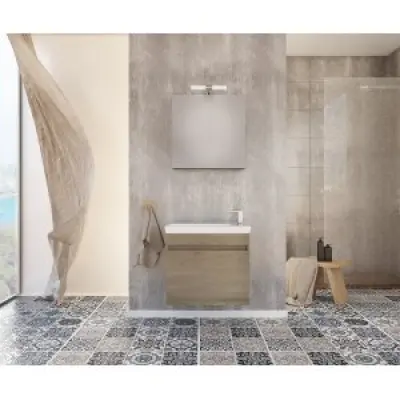 Badrumsmöbler Luxus 60 cm - Ljus träimitation