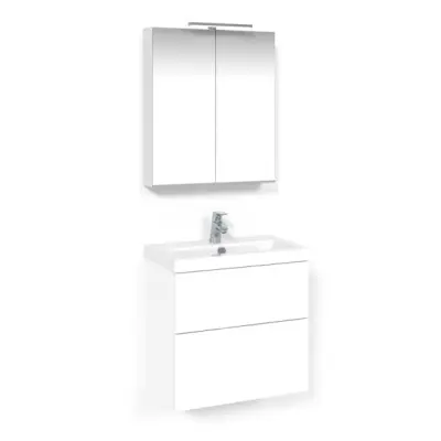 Möbelpaket Macro Design Charm Tvättställsskåp med Crown Spegelskåp