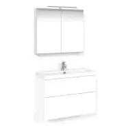 Möbelpaket Macro Design Charm Tvättställsskåp med Crown Spegelskåp