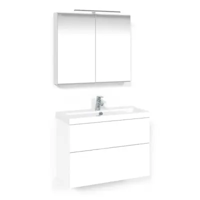 Möbelpaket Macro Design Charm Tvättställsskåp med Crown Spegelskåp