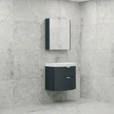 Möbelpaket Macro Design Heart Tvättställsskåp med Spegelskåp