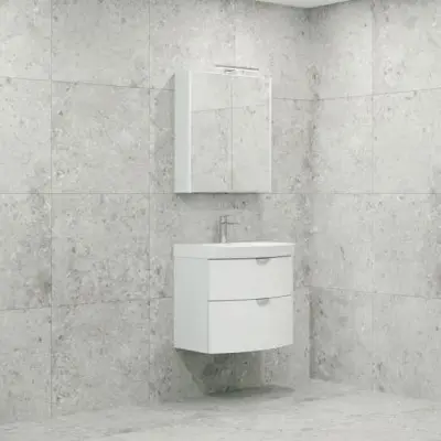 Möbelpaket Macro Design Heart Tvättställsskåp med Spegelskåp