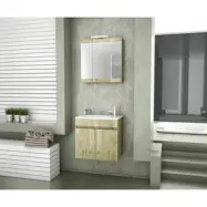 Möbelpaket Magnolia 55 - Guldfärgat med spegelskåp