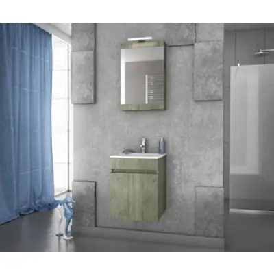 Möbelpaket Magnolia 40 - Rökfärgat med spegelskåp