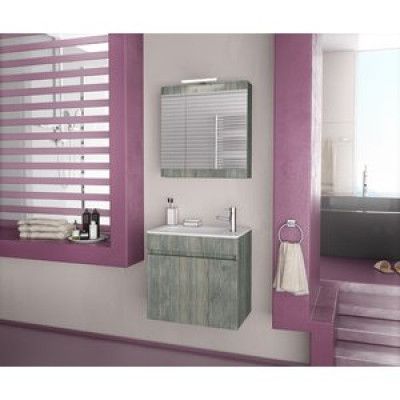 Möbelpaket Magnolia 55 - Rökfärgat med spegelskåp