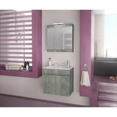 Möbelpaket Magnolia 55 - Rökfärgat med spegelskåp